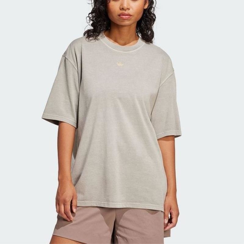 ADIDAS阿迪达斯三叶草短袖T恤运动休闲针织圆领女装JI5730 C
