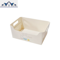 塑料桌面加厚长形无盖收纳筐 零食收纳盒 纯色家用客厅厨房浴室 三维工匠