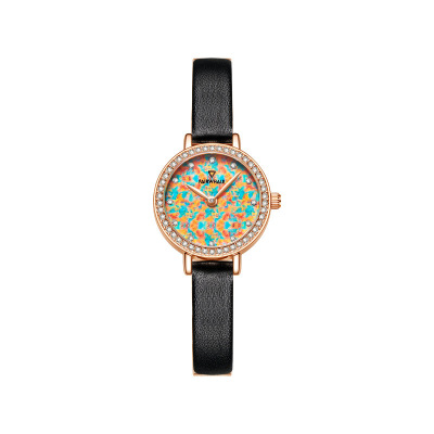 马克华菲新款欧泊石女表潮流防水ins风满天星镶钻石英表女士手表时尚腕表