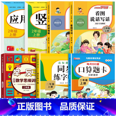 [上册]语数专项训练全7册 小学二年级 [正版]二年级数学口算天天练 上下册每天100题口算题卡人教版口算练习册同步思维