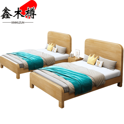 鑫木樽双人床*2+床头柜1200*2000*980mm套