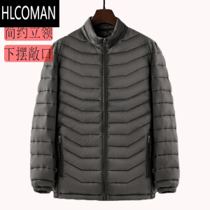 HLCOMAN2024加肥加大码男士羽绒棉服短款棉袄轻薄棉衣工作服宽松冬季外套