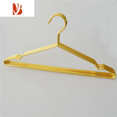 三维工匠北欧风金色金属衣架ins网红衣挂大人玫瑰金衣撑家用抖音同款成人