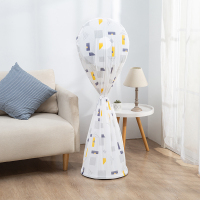 壹志家用落地式电风扇防尘罩长款通用型落地扇套全包风扇罩圆形立体包头可水洗电扇防灰收纳风扇防护罩 落地全包几何