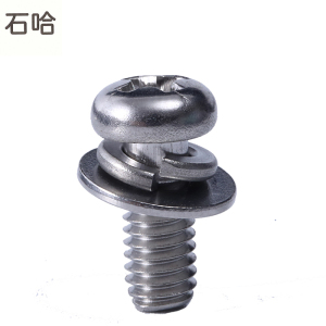 石哈不锈钢十字槽半圆头三组合M4*10(个)