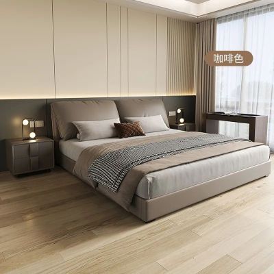 大象耳朵真皮床现代简约主卧室双人床轻奢软包储物床小户型大婚床
