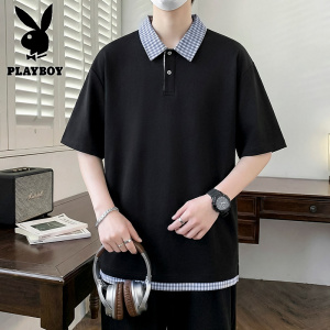 花花公子新款2607夏季新款男士休闲POLO衫时尚潮流T恤