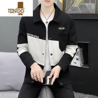 YANXU夹克外套男青少年翻领新款潮流感宽松百搭男士休闲上衣