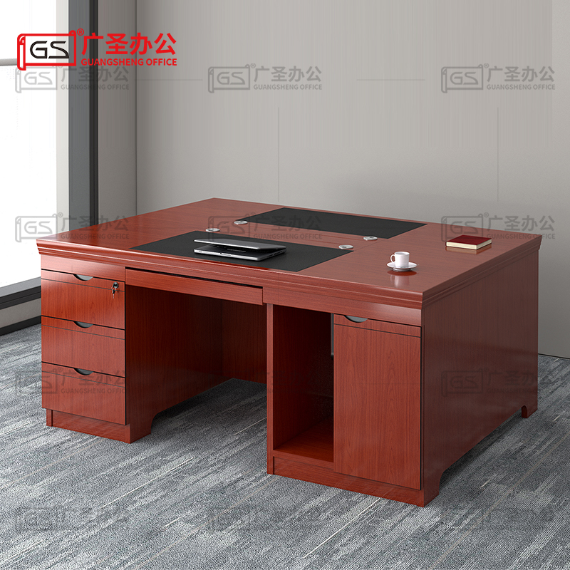 GS广圣办公桌1.6米办公电脑桌带抽屉写字桌双人位职员桌工作台