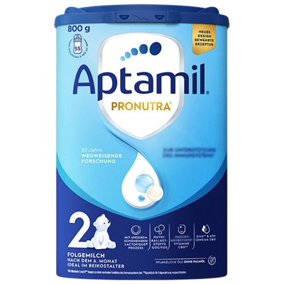 Aptamil德国原装进口爱他美经典版2段6-10个月婴幼儿配方奶粉800g