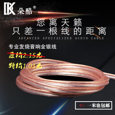 DK-2A 家装家用纯铜音响线缆发烧音箱线连接线音频线喇叭线