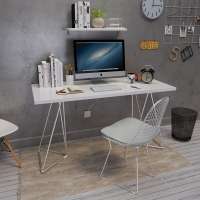 北欧电脑台式桌白色书桌简约实木办公桌卧室家用学生经济型写字台