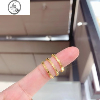 JiMi蜂巢ins戒指女小众设计高级感金色蜂窝指环不掉色网红时尚个性