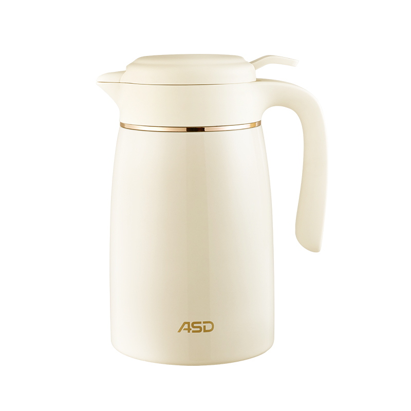 爱仕达(ASD)典雅系列保温壶304不锈钢真空保温壶办公居家两用大容量水壶 RWS20P3J-W 白色 2L大容量