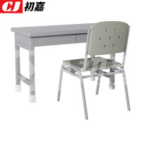 初嘉(CJ)制式营具办公桌营房钢制学习桌 制式二抽桌椅组合(一桌一椅)