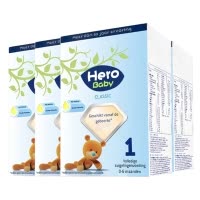 有效期到26年12月-四罐装-Hero Baby经典纸盒婴幼儿配方奶粉1段(0-6个月)700g盒装