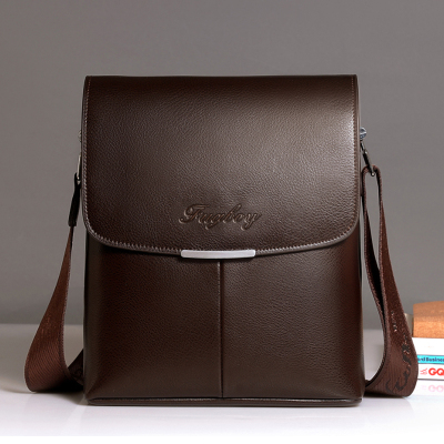 派尼美特真皮男士单肩包背包牛皮斜挎包商务公文包小挂包潮男包
