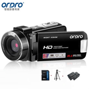 欧达(ORDRO) 实用64G卡款高清数码手持DV会议直播录制/家用旅行拍摄 vlog短视频美颜摄录一体机 B320