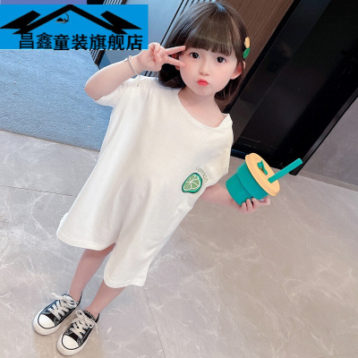 缪斯之娇儿童睡衣夏季新款女童连体衣宝宝薄款睡裙儿童短袖爬服小女孩家居服3