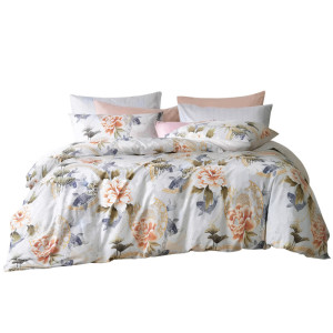富安娜 纯棉四件套-锦绣流莲 被套203*229cm 床单230*240cm 枕套74*48cm*2