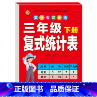 [1本]复式统计表 三年级下 [正版]三年级下册数学练习题口算题卡应用题人教版2024年计算天天练年月日专项训练重点难点