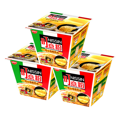 日清NISSIN叮意粉系列之芝士培根风味-100g/杯方便速食方便主食方便面泡面干捞拌面芝士培根风味6杯