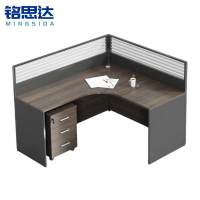 铭思达屏风工位L型单人位(含柜)套