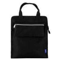 宝克(BAOKE)GW1004 商务手提包/水波纹高弹发泡料会议包 黑色 1个