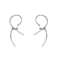 925丝带纯银耳钉女高级感耳环小众耳饰品时尚2025年新款潮送女朋友老婆情人节七夕生日礼物