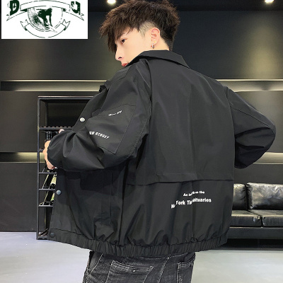 HLCOMAN外套男士春秋季2021新款韩版潮流ins工装上衣宽松休闲情侣夹克衫夹克