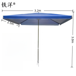 铁洋 宝蓝四方户外遮阳雨棚 钢叉款2.5m*3.2m 把