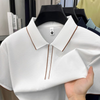 夏季新款男士纯色短袖Polo衫轻商务休闲翻领轻薄舒适透气男装