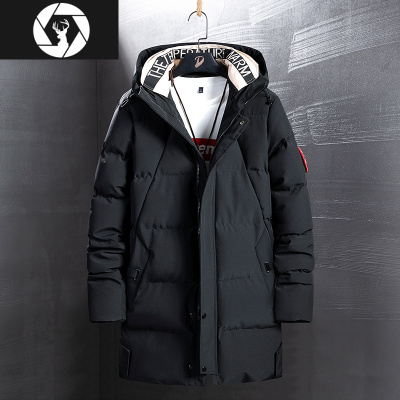 HongZun棉衣男外套加厚保暖棉袄男士冬季加大码红色中长款羽绒棉服外套男棉衣
