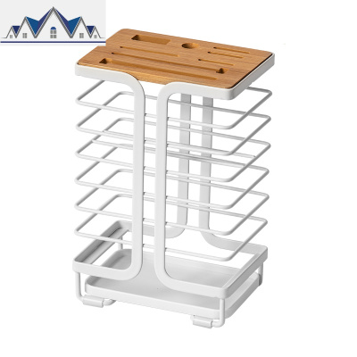 家用厨房用品台置免打孔多功能放菜刀具置物收纳挂架刀架刀座 三维工匠收纳层架