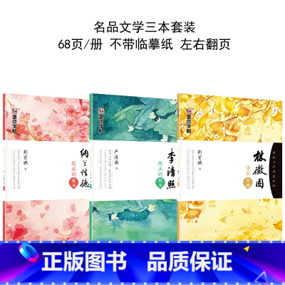 三册套装:纳兰性德+林徽因+李清照 [正版]字帖女生字体漂亮文艺清新古风练字大学生高中生速成初学者簪花小楷字帖卫夫人女网
