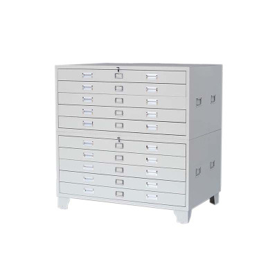铭威盾底图柜工程资料图纸柜0号7号抽屉柜文件柜地图柜菲林柜图纸收纳柜0号双节1300*930*1200 灰白色常规