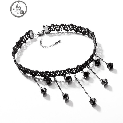 2019新款颈带锁骨链流苏chocker颈链女choker脖链网红项圈气项链 JiMi