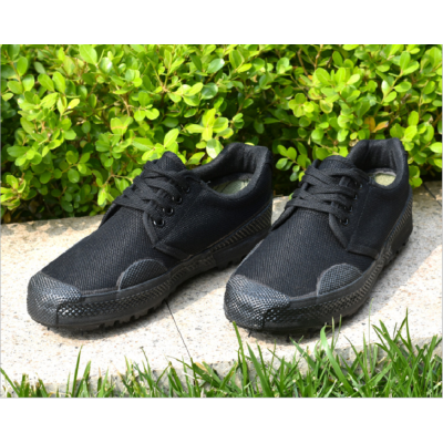 誉丰YL-7004黑色作训鞋解放鞋防滑耐磨军警训练学生军训劳保鞋