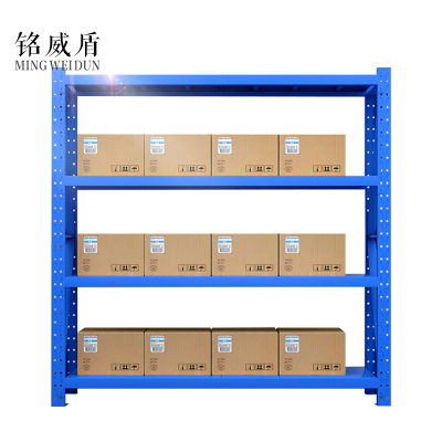 铭威盾仓库仓储货架四层金属五金货架家用中型重型置物架展示架子200KG150*40*200