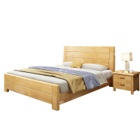 洛诗莲 (RoyceLand) 实木床单人床宿舍公寓床 1.5米床含1个床头柜