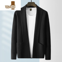 YANXU秋季新款男士开衫毛衣外套翻领针织衫内搭T恤潮流商务休闲毛线衣