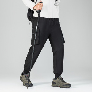 男女同款秋冬新款白鸭绒户外运动休闲裤羽绒裤防寒保暖裤松紧长裤