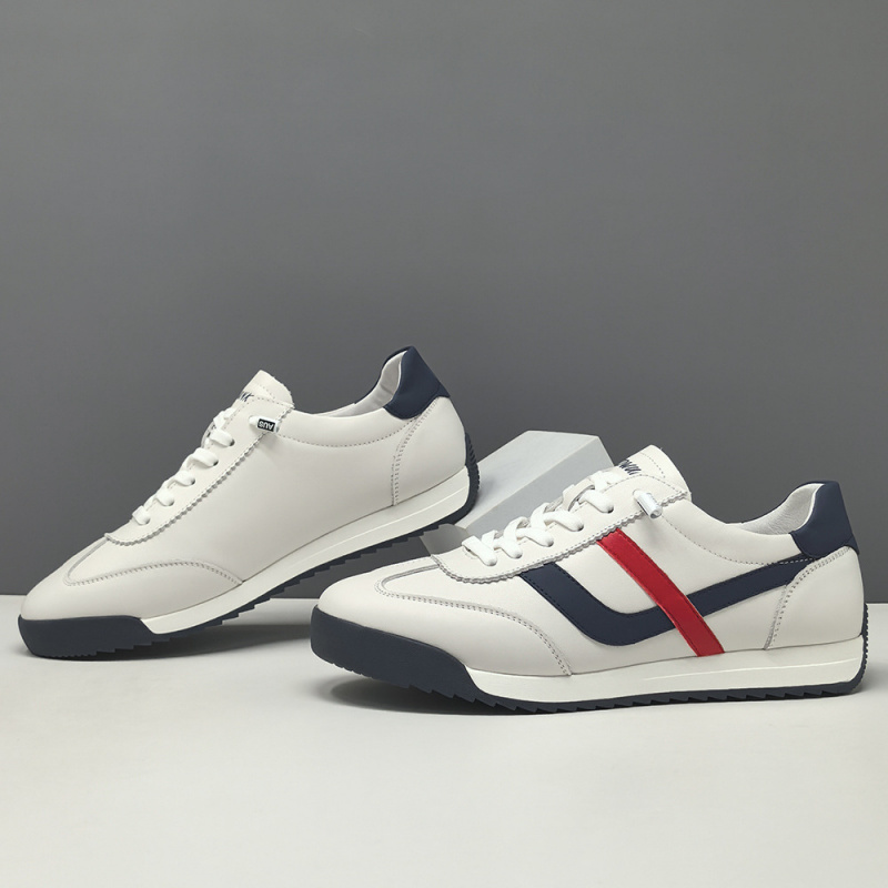 真皮板鞋男款潮流百搭欧洲站男士小白鞋轻奢一脚蹬懒人鞋休闲鞋男