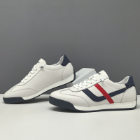 真皮板鞋男款潮流百搭欧洲站男士小白鞋轻奢一脚蹬懒人鞋休闲鞋男