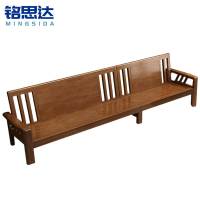 铭思达中式实木沙发五人位张