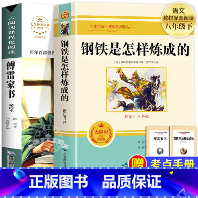[完整版2册]钢铁+傅雷家书 [正版]经典常谈朱自清和钢铁是怎样炼成的初中原著傅雷家书八年级下册课外书必读文学名著完整版