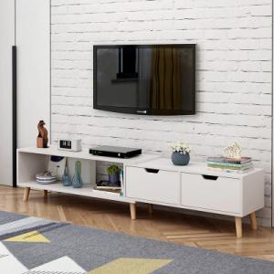 森美人电视机柜现代简约视听柜小户型客厅地柜可伸缩茶几电视柜组合