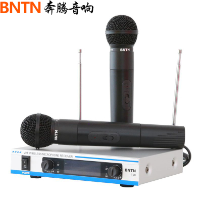 奔腾（BNTN）音响音箱家庭影院无线麦话筒一拖二KTV卡拉OK家用会议无线手持话筒T20