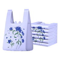 印花垃圾袋家用加厚手提式大号厨房背心马甲袋办公室用学生宿舍用