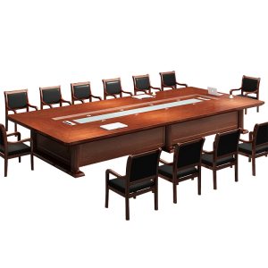 慧采云 办公家具会议桌长桌大型培训桌油漆办公会议桌长条桌洽谈桌4m